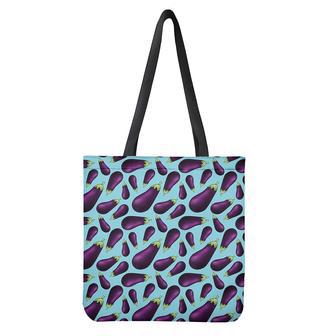 Purple Eggplant Pattern Print Tote Bag | Newhawaiianshirts DE