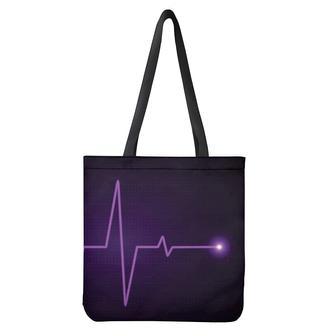 Purple Heartbeat Print Tote Bag | Newhawaiianshirts UK