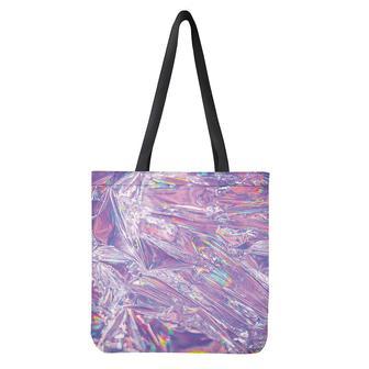 Purple Holographic Print Tote Bag | Newhawaiianshirts DE