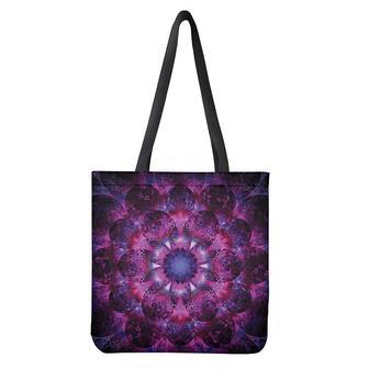 Purple Mandala Flower Print Tote Bag | Newhawaiianshirts CA