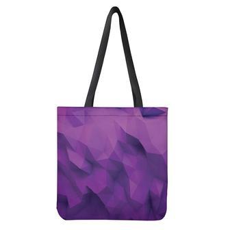 Purple Polygonal Geometric Print Tote Bag | Newhawaiianshirts UK