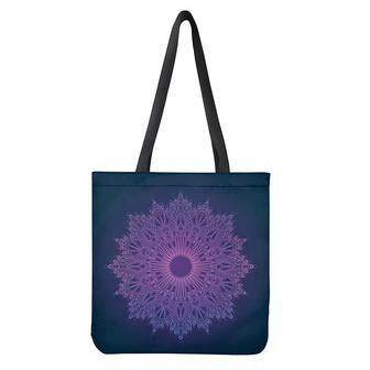 Purple Trippy Mandala Print Tote Bag | Newhawaiianshirts AU