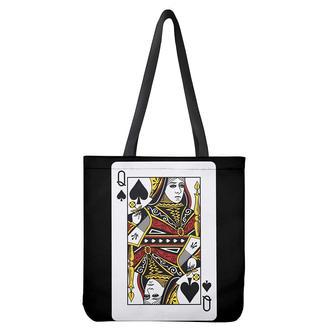 Queen Of Spades Playing Card Print Tote Bag | Newhawaiianshirts AU