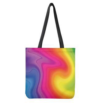 Rainbow Flow Print Tote Bag | Newhawaiianshirts