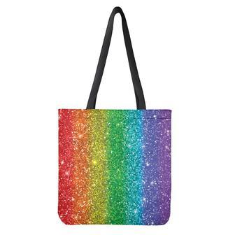 Rainbow (Not Real) Glitter Print Tote Bag | Newhawaiianshirts CA