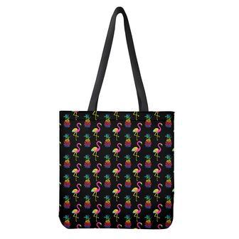 Rainbow Pineapple And Flamingo Print Tote Bag | Newhawaiianshirts