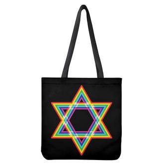 Rainbow Star Of David Print Tote Bag | Newhawaiianshirts