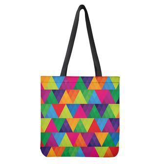 Rainbow Triangles Pattern Print Tote Bag | Newhawaiianshirts AU