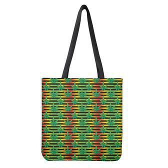 Rasta Striped Pattern Print Tote Bag | Newhawaiianshirts CA