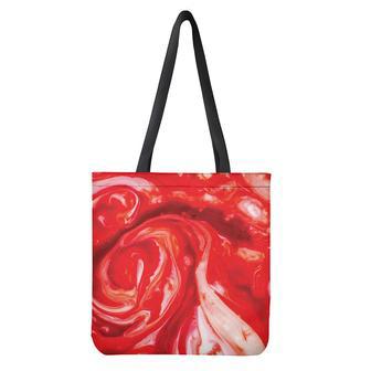 Red Acid Melt Print Tote Bag | Newhawaiianshirts