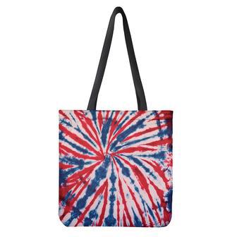 Red And Blue Spider Tie Dye Print Tote Bag | Newhawaiianshirts AU