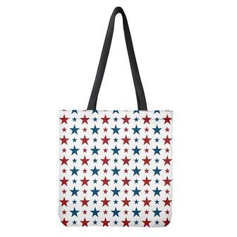 Red And Blue Usa Star Pattern Print Tote Bag | Newhawaiianshirts AU