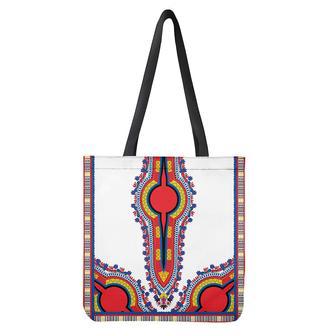 Red And White African Dashiki Print Tote Bag | Newhawaiianshirts UK