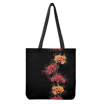 Red And Yellow Japanese Amaryllis Print Tote Bag | Newhawaiianshirts UK