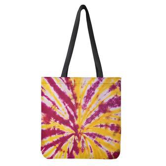 Red And Yellow Spider Tie Dye Print Tote Bag | Newhawaiianshirts AU