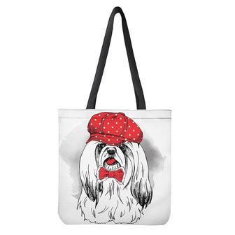 Red Cap Yorkshire Terrier Print Tote Bag | Newhawaiianshirts AU