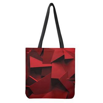 Red Geometric Print Tote Bag | Newhawaiianshirts DE