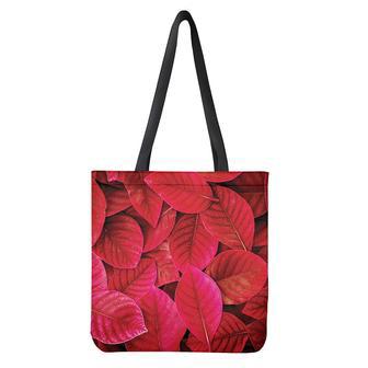 Red Leaf Print Tote Bag | Newhawaiianshirts