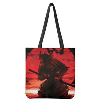 Red Sunset Samurai Print Tote Bag | Newhawaiianshirts AU