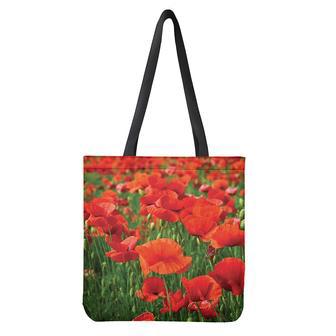 Remembrance Day Poppy Print Tote Bag | Newhawaiianshirts AU