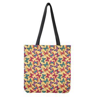 Retro Colorful Butterfly Pattern Print Tote Bag | Newhawaiianshirts UK