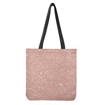 Rose Gold (Not Real) Glitter Print Tote Bag | Newhawaiianshirts CA