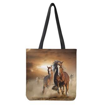 Running Wild Horses Print Tote Bag | Newhawaiianshirts DE