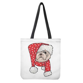 Santa Shih Tzu Print Tote Bag | Newhawaiianshirts AU