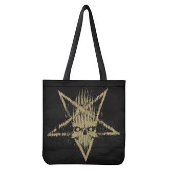 Satanic Pentagram Skull Print Tote Bag | Newhawaiianshirts