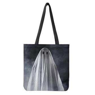 Scary Ghost Print Tote Bag | Newhawaiianshirts UK