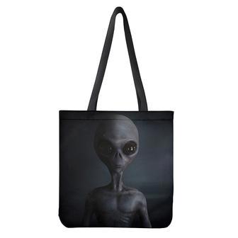 Scary Grey Alien Print Tote Bag | Newhawaiianshirts UK