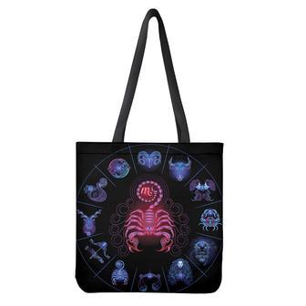 Scorpio And Astrological Signs Print Tote Bag | Newhawaiianshirts DE