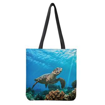 Sea Turtle Underwater Print Tote Bag | Newhawaiianshirts UK