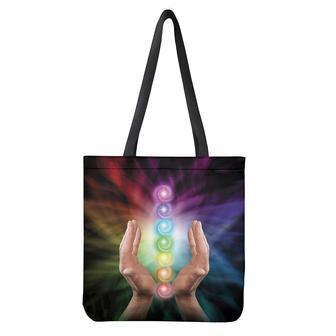 Seven Chakras Energy Print Tote Bag | Newhawaiianshirts CA