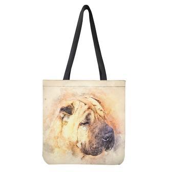 Shar Pei Portrait Print Tote Bag | Newhawaiianshirts CA