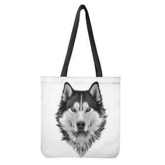 Siberian Husky Portrait Print Tote Bag | Newhawaiianshirts AU