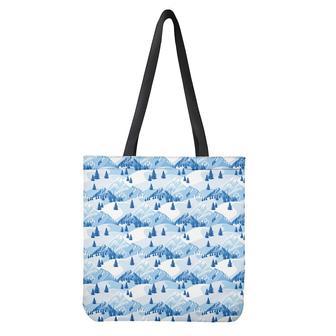 Skiing Mountain Print Tote Bag | Newhawaiianshirts UK