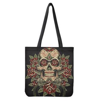 Skull And Roses Tattoo Print Tote Bag | Newhawaiianshirts UK