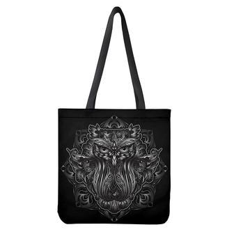 Sliver Spiritual Owl Print Tote Bag | Newhawaiianshirts