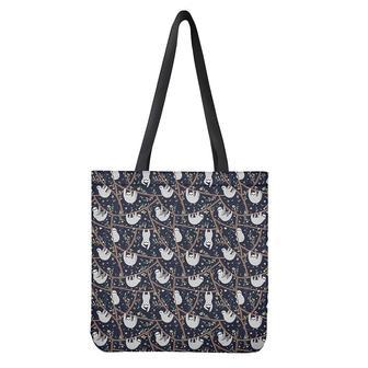 Sloth Family Pattern Print Tote Bag | Newhawaiianshirts AU