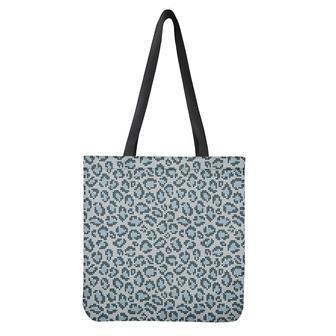 Snow Leopard Knitted Pattern Print Tote Bag | Newhawaiianshirts UK