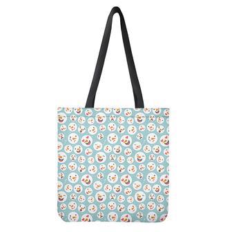 Snowman Emoji Pattern Print Tote Bag | Newhawaiianshirts DE