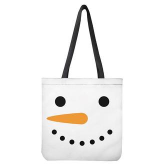 Snowman Face Print Tote Bag | Newhawaiianshirts