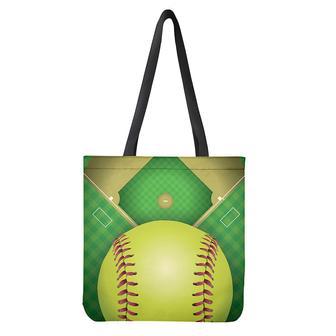 Softball Field And Ball Print Tote Bag | Newhawaiianshirts