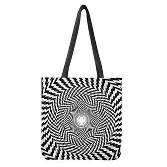 Spiral Illusory Motion Print Tote Bag | Newhawaiianshirts UK