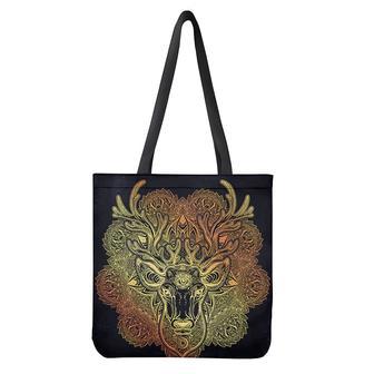 Spiritual Deer Mandala Print Tote Bag | Newhawaiianshirts