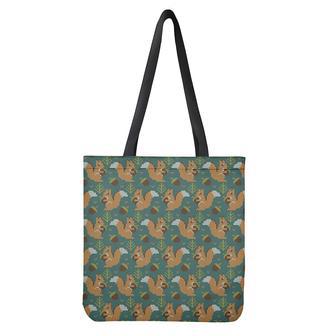 Squirrel Knitted Pattern Print Tote Bag | Newhawaiianshirts UK