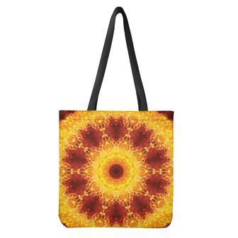 Sun Fire Kaleidoscope Print Tote Bag | Newhawaiianshirts CA