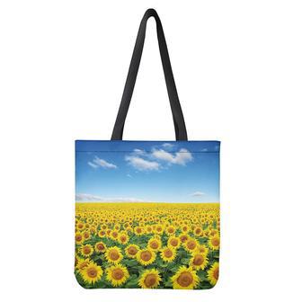 Sunflower Field Print Tote Bag | Newhawaiianshirts AU