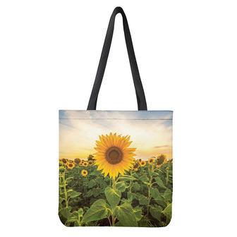 Sunflower Landscape Print Tote Bag | Newhawaiianshirts DE